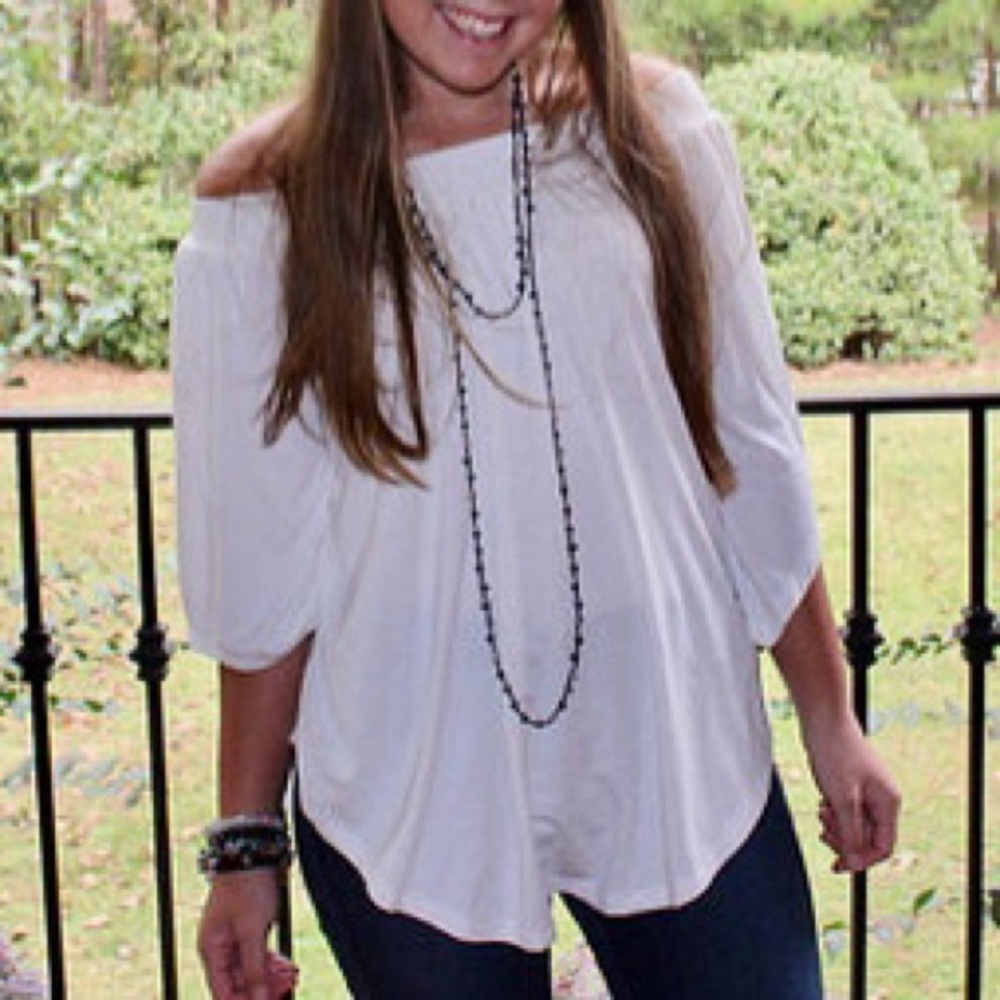 Across the Shoulder White Top